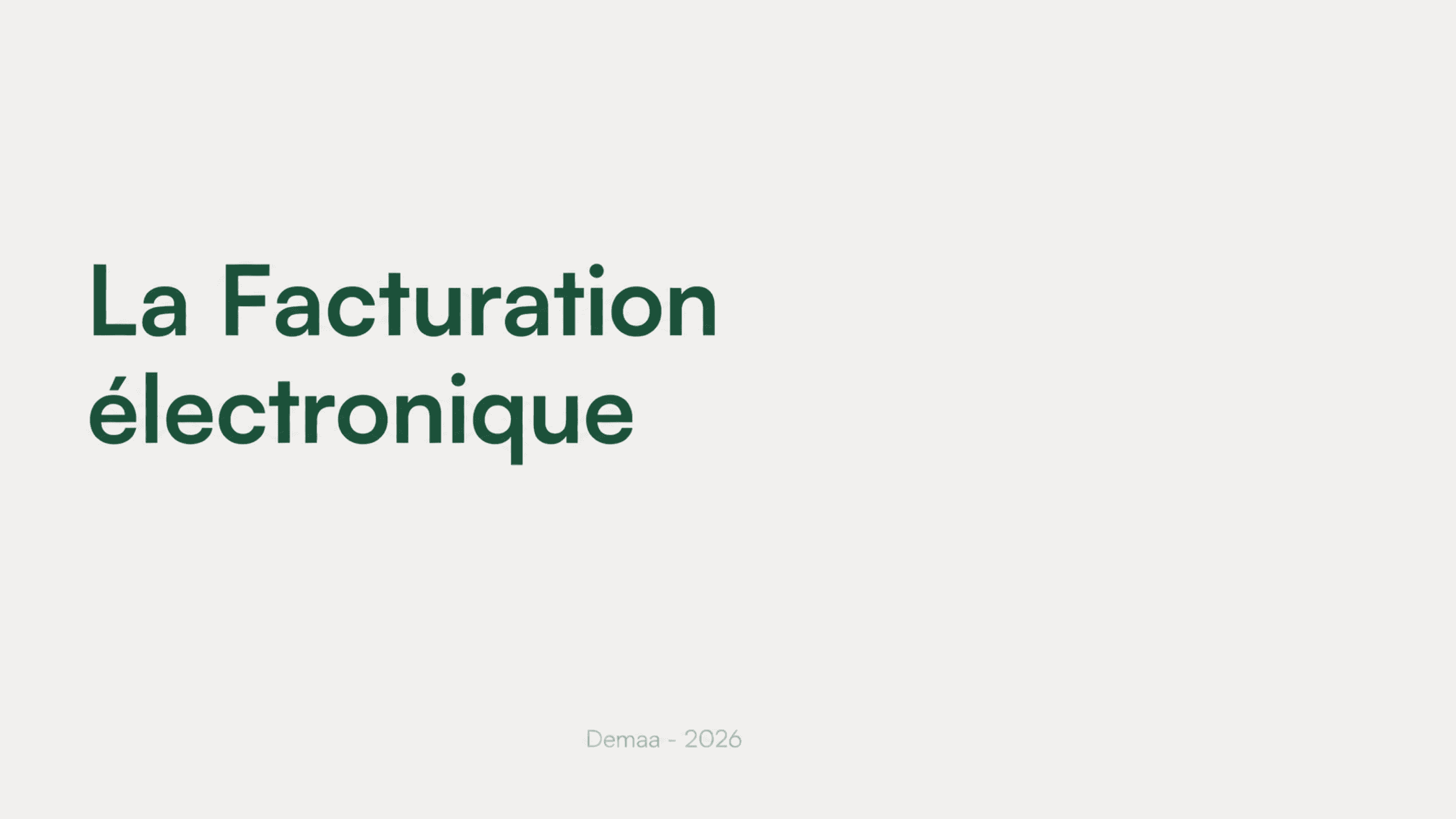 Aperçu : La facturation électronique